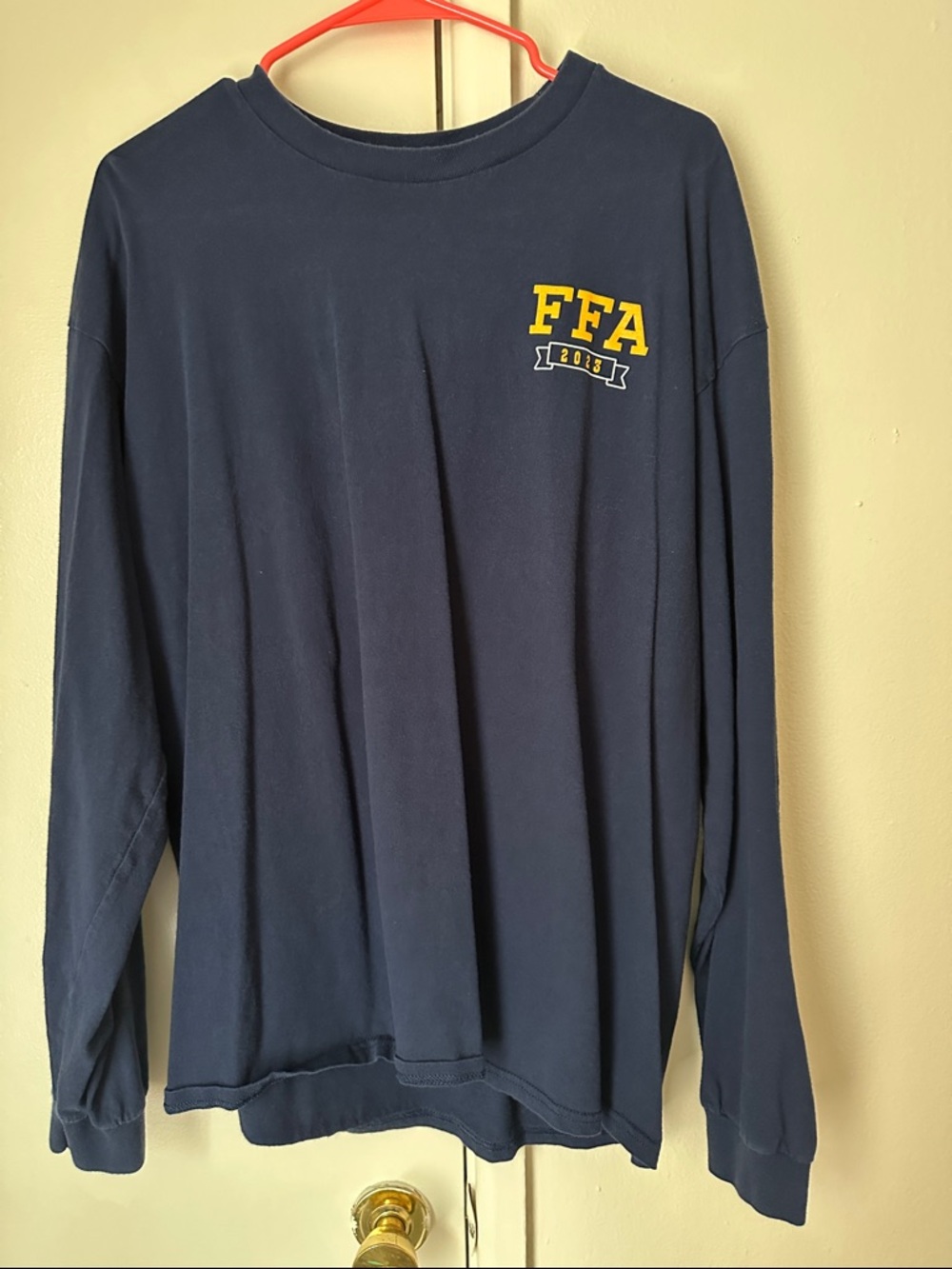 Navy Long Sleeve FFA Graphic Tee - Yellow Logo